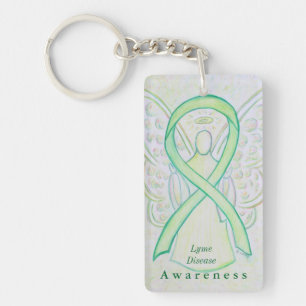 Llavero Lime Enfermedad Angel Awareness Ribbon Keychain
