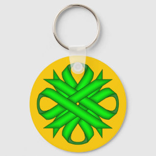 Llavero Lime Green Clover Ribbon por Kenneth Yoncich