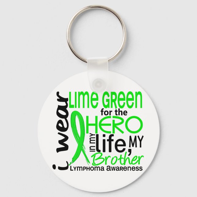 Llavero Lime Green Para Hero 2 Hermano Linfoma (Anverso)