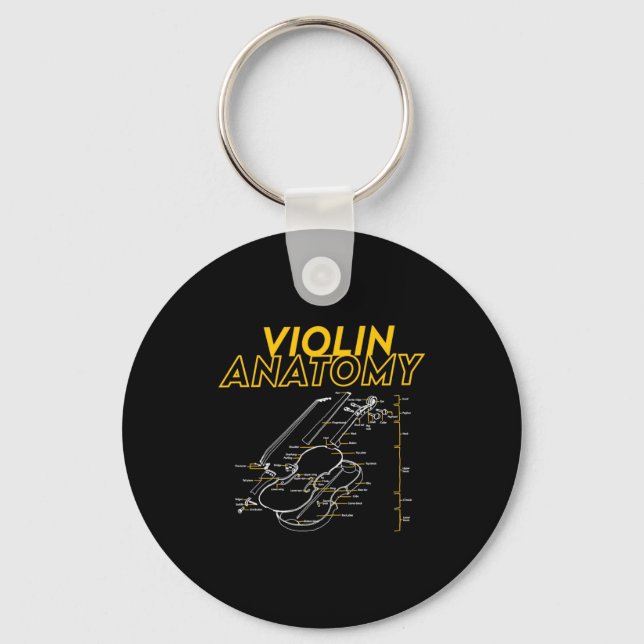 Llavero Límite de diagrama de dibujo de anatomía de violín (Anverso)