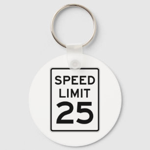 Llavero Límite de velocidad Rótulo de 25 MPH