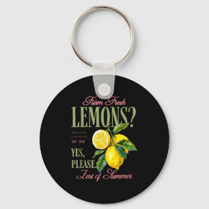 Llavero Limones gráfico vintage estética veraniega granja 