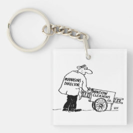 Llavero Limpiador de ventanas con carro de limpieza de ven