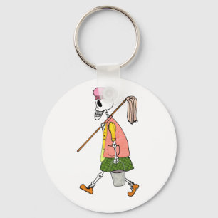 Llavero Limpieza de esqueleto Cuto Mujer Mop & Pail