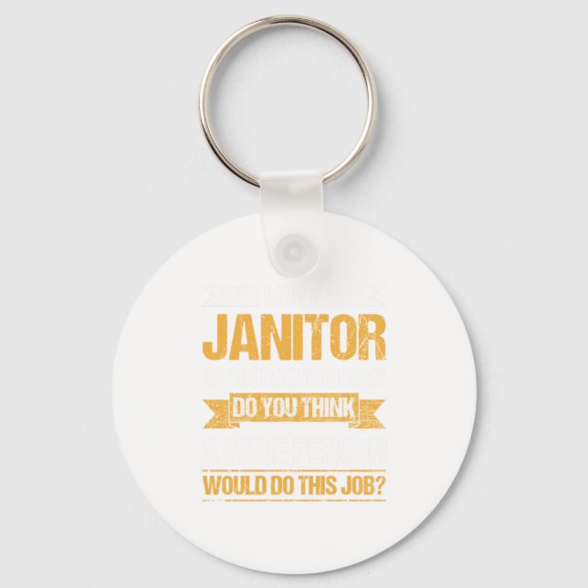 Llavero Limpieza Janitor Job Janitors Servicio de Limpieza (Anverso)
