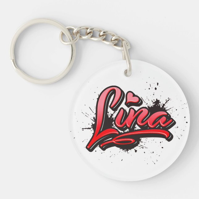 Llavero Lina Heart Splash Graffiti (Frente)