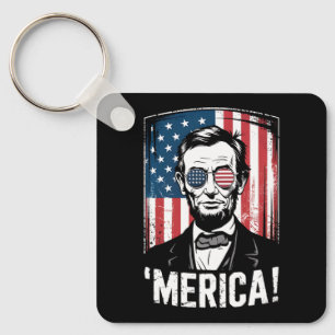 Llavero Lincoln Merica 4 de Julio Bandera Americana Vintag