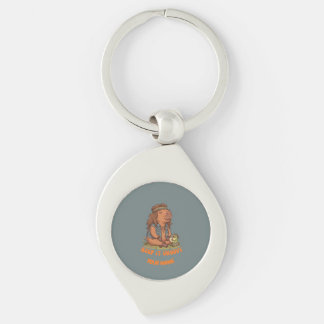 Llavero Linda Capybara Personalizada Retro Mantén Groovy