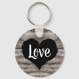 Llavero linda moda rústica LOVE HEART | Keychain