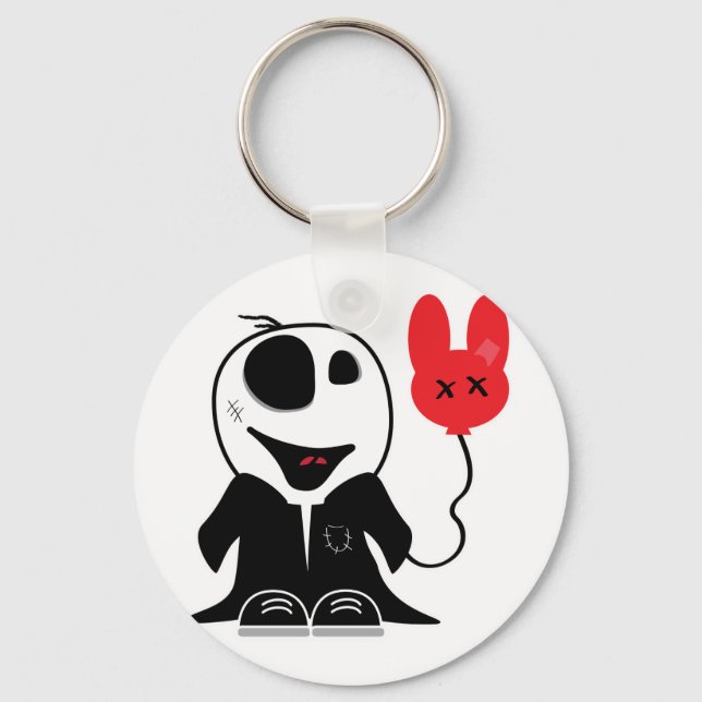 Llavero linda niña zombi (Anverso)