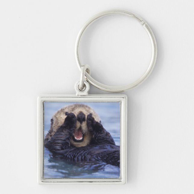 Llavero Linda nutria de mar | Alaska, EE. UU. (Frente)