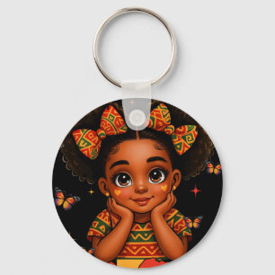 Llavero Linda soy historia negra chica afro poco melanina