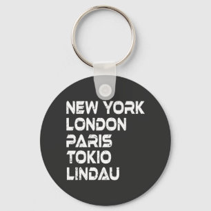 Llavero Lindau New York Londres Tokio Anhänger
