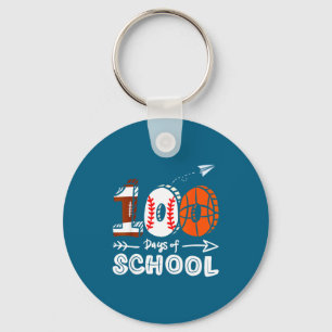 Llavero Lindo 100º Día de Fútbol de Béisbol Escolar de Bal