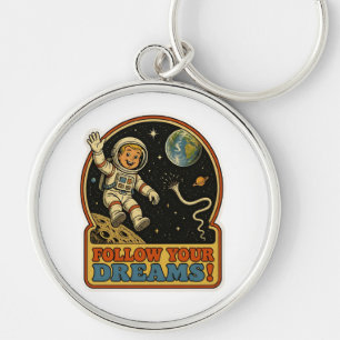 Llavero Lindo astronauta retro sigue tus sueños meme espac