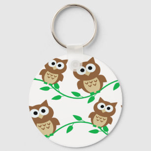 Llavero lindo búho personalizado animal