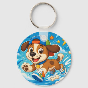 Llavero Lindo cachorro de dibujos animados para niños