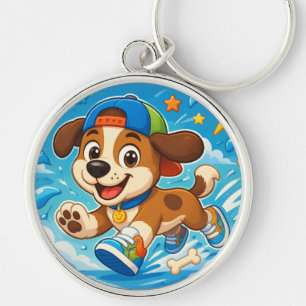 Llavero Lindo cachorro de dibujos animados para niños