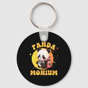 Llavero Lindo Chibi Kawaii Panda Nombre Año Escolar en la