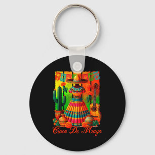 Llavero Lindo cinco de mayo pincelada vestido mexicano cac