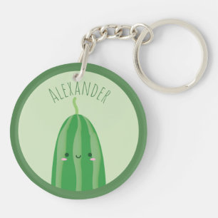 Llavero Lindo Como Un Pepino Divertido Kawaii Nombre De Cu
