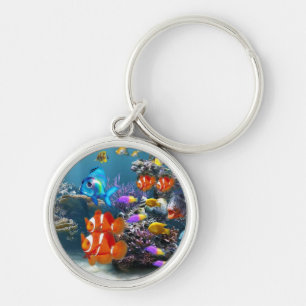 llavero lindo de los pescados del acuario