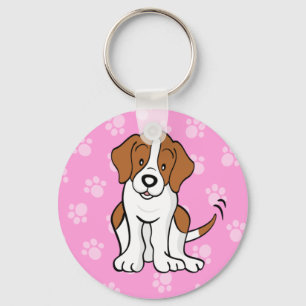 Llavero lindo del beagle del perro del dibujo