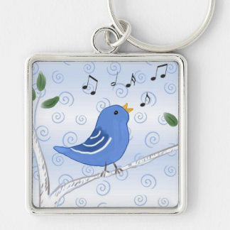 Llavero lindo del Bluebird del canto