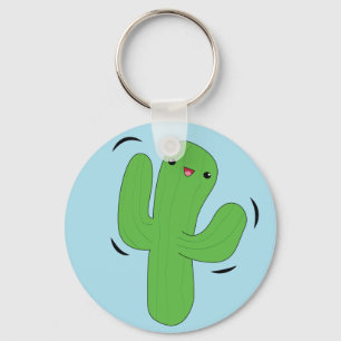 Llavero lindo del cactus del baile del kawaii