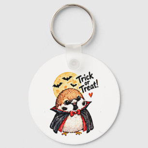 Llavero Lindo Dracula Halloween Gorrión Chibi Manga Anime
