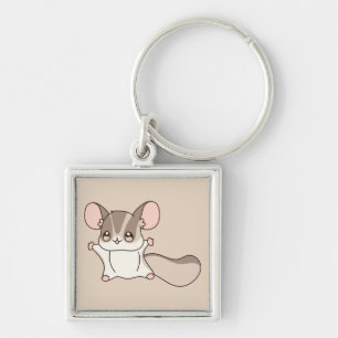 Llavero Lindo Falaropo de Azúcar Cartoon Taupe