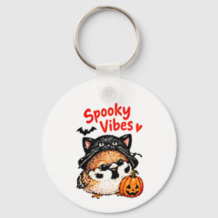Llavero Lindo gorrión de Halloween Chibi Manga Anime Dibuj