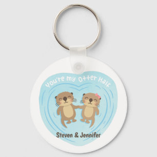 Llavero Lindo mi mitad nutria, Pareja Personalizada