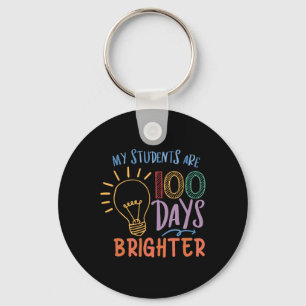 Llavero Lindo Mis Estudiantes Son 100 Días Más Brillantes