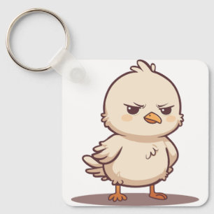 Llavero Lindo Pájaro Bebé Gruñón Divertido Dibujo Kawaii