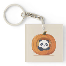 Lindo Panda de Calabaza de Halloween