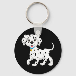 Llavero Lindo perro dálmata blanco y negro divertido
