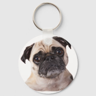 Llavero lindo perro de pug