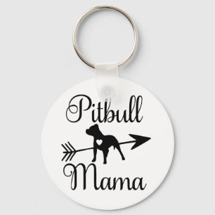 Llavero Lindo Pit Bull Mamá Papá Cachorro Perro Divertido