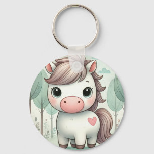 Llavero Lindo Poni en una Llave de Bosque Caprichoso