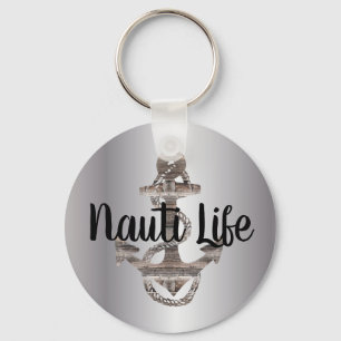 Llavero lindo rústico, escritura naútica NAUTI LIFE Keyc