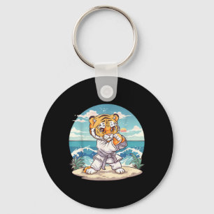 Llavero Lindo Tigre de Karate Kickboxing Taekwondo Jiu-Jit