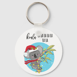 Llavero lindo y gracioso tarjeta de Navidades koala fa la
