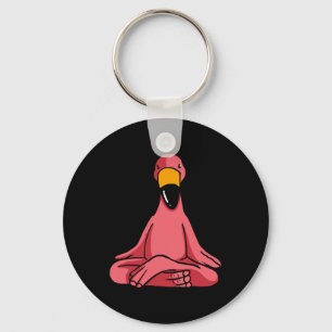 Llavero Lindos flamencos de yoga divertidos pájaros de agu