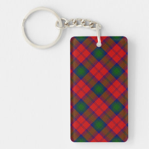 Llavero Lindsay tartan green platillo rojo