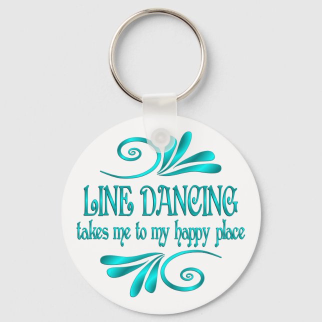 Llavero Line Dancing Happy Place (Anverso)
