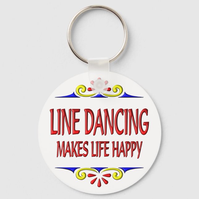 Llavero Line Dancing Makes Life Happy (Anverso)