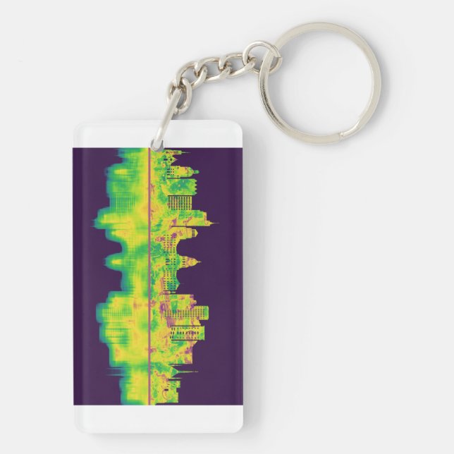 Llavero Línea aérea Boise Idaho (Atrás)