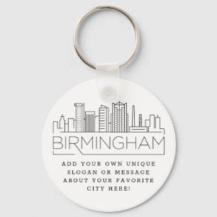 Llavero Línea aérea con estilo de Birmingham   Lema Person
