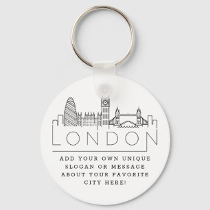 Llavero Línea aérea estilizada de Londres   Keychain del